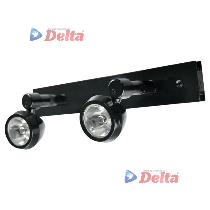 BARRA DOBLE SPOT ESFERA 2 LEDS TEC. APLIC. EMP-50